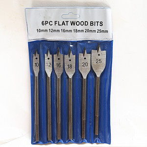 Forets à bois plats Yili Hardware, lot de 6, 10, 12, 16, 18, 20, 25 mm pour le travail du bois - Product Image 1
