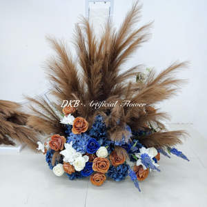 Décoration de fond de fleurs multicolores artificielles personnalisées en usine pour la maison décorations de fête de noël toile de fond de mariage - Product Image 4