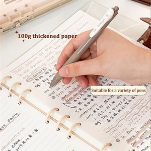 Clear TPU Soft Cover B5 <b>Notebook</b> Office Journal Transparent Refillable Loose Leaf 6 Ring Binder <b>Notebook</b> with Leather Snap - Product Image 3
