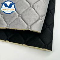 Motif personnalisé échantillon gratuit polyester tissu d'ameublement brodé coton rempli velours tissu matelassé pour housse de siège