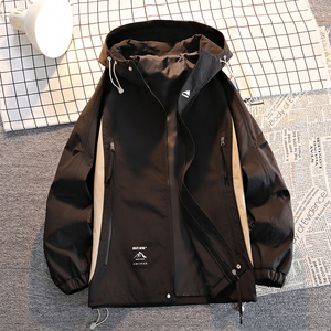 Chaqueta de exterior con logotipo personalizado para hombre, tres en uno, desmontable, cortavientos, impermeable, acolchada, cálida, para parejas, ropa de montañismo. - Product Image 3