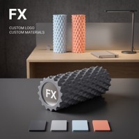 FX Yüksek Yoğunluklu Hafif Taşınabilir Fitness Köpük Rulosu Kas Gevşemesi Miyofasyal Salınım Esneme Yoga Pilates için