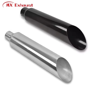Embout d'échappement diesel chromé en acier inoxydable poli, <span class=keywords><strong>coupe</strong></span> biseautée, personnalisable - Product Image 2