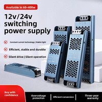 King Kong Bande LED Moderne Ultra-Mince 12V Transformateur de Puissance à Commutation à Tension Constante pour Construction Immobilier Noir