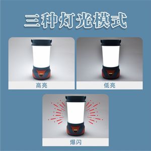 โคมไฟตั้งแคมป์กลางแจ้ง LED IPX4ข้อเหวี่ยงกันน้ำแบบพกพาชาร์จไฟได้สำหรับใช้ในกรณีฉุกเฉิน - Product Image 5