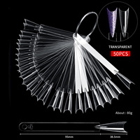 50 échantillons de couleurs de vernis à ongles avec anneaux métalliques pour la pratique de la manucure DIY – Lot en gros
