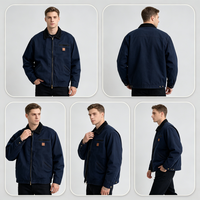 Veste de travail réversible pour hommes style Detroit J97 en toile délavée avec col en velours côtelé, manteau décontracté doublé, logo personnalisé, vente en gros