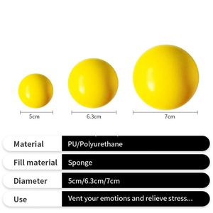 Balle anti-stress personnalisée en mousse PU solide avec logo imprimé, idéale pour les enfants - Product Image 2