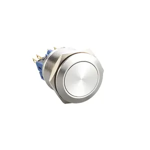 KACON metal pushbutton switch IP67 waterproof self-locking 25mm self-reset with light start key T25-311P mushroom head button