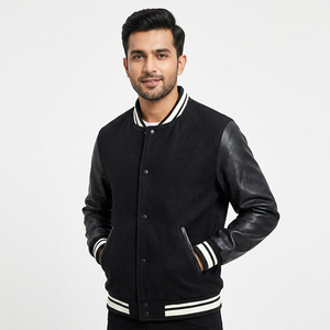 High Quality Breathable Waterproof Canvas Varsity <b>Jacket</b> <b>for</b> Men and <b>Women</b> Custom Baseball Letterman Design - Product Image 1