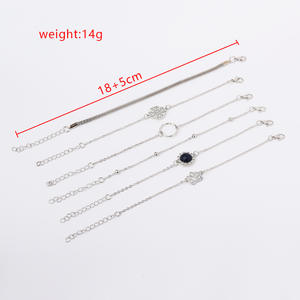 Fashion Jewelry <b>Sets</b> Alloy Silver Plated Flower Design <b>Bracelet</b> <b>Set</b> Women's Gift Trendy Style - Product Image 4