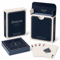 Cartes à jouer personnalisées avec logo, cartes de poker promotionnelles, papier à noyau bleu 310 g/m², coins arrondis, lamination, boîte à rabat, cadeaux d'entreprise