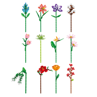 Ensembles de blocs de construction en forme de fleurs, plante en pot avec boîte cadeau, ensembles de briques MOC, ensembles de bricolage pour enfants, jouets éducatifs pour enfants 8856