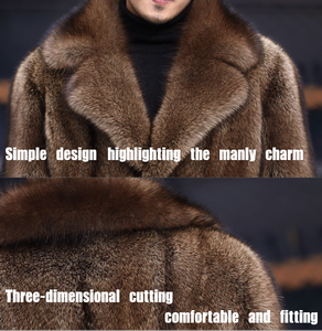 <span class=keywords><strong>Cappotto</strong></span> Invernale di Lusso da <span class=keywords><strong>Uomo</strong></span> a Maniche Lunghe con Calda Pelliccia Sintetica di <span class=keywords><strong>Visone</strong></span>, Elegante Soprabito Parka con Decorazione a Bottoni - Product Image 6