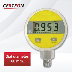 เกจ์วัดแรงดันดิจิตอลแบบพกพา LCD พร้อมเกลียว G1/4 M20 สำหรับน้ำ น้ำมัน ไฮดรอลิก ใช้แบตเตอรี่ - Product Image 3