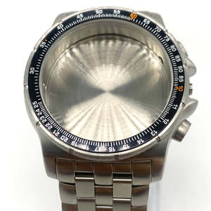 रोंडा 5050.b आंदोलन के लिए घूर्णन बेज़ेल के साथ स्टेनलेस स्टील वॉच केस और बैंड - Product Image 1