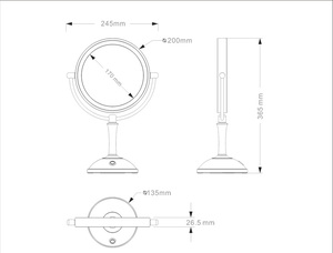<span class=keywords><strong>Espejo</strong></span> Cosmético Iluminado de Mesa <span class=keywords><strong>con</strong></span> Forma Redonda y Dos Caras Estilo <span class=keywords><strong>Conair</strong></span> - Product Image 6