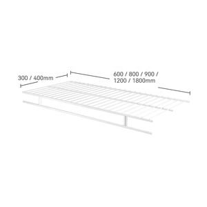 Wall Mounted Wire Shelf Clothes Rod Closet Organizer Adjustable Carbon Steel Garment <b>Rack</b> Storage - Product Image 2