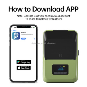 Detonger P2 inkless quần áo trang sức nhãn tự dính Sticker màu xanh răng không dây mã vạch máy in nhãn - Product Image 6