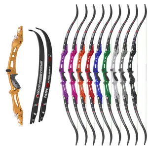 Nika ET-8 Professional Recurve Bow ILF CNC Aluminum Riser and Carbon Fiber C1 Limbs for Competition Hunting Archery Shooting