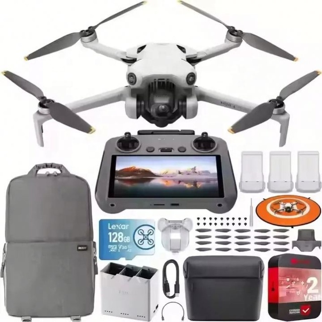 2026 NEW Drone Mini 4 Pro Folding with RC 2 Remote (With Screen) Fly More Combo 4K Camera 10KM Transmission 3 Years Warranty