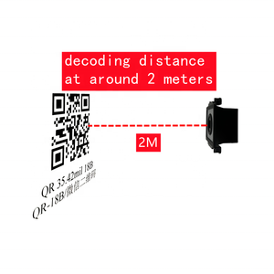 Lecteur de codes-barres 2D QR Data Matrix industriel longue portée automatique USB RS232 RS485 de 2 mètres avec garantie de 2 ans pour dispositif de lavage automobile - Product Image 3