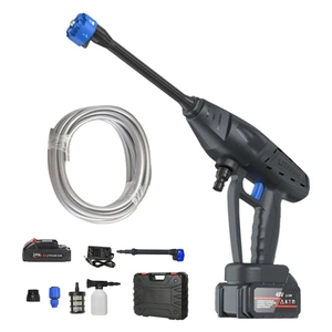 <span class=keywords><strong>Pistolet</strong></span> de lavage haute pression sans fil avec buses multifonctions 6-en-1, pression réglable, <span class=keywords><strong>mousse</strong></span>, pour lavage de voiture et pulvérisation d'<span class=keywords><strong>eau</strong></span> de jardin - Product Image 1