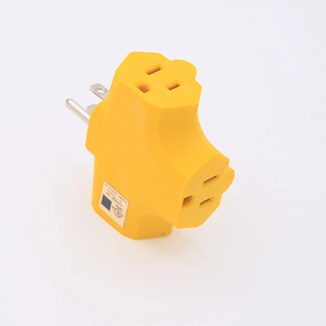 Adaptateur <span class=keywords><strong>de</strong></span> <span class=keywords><strong>prise</strong></span> à 3 voies homologué UL, robuste, en forme <span class=keywords><strong>de</strong></span> T, <span class=keywords><strong>avec</strong></span> protection contre les surcharges - Product Image 5