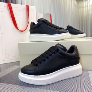 Chaussures décontractées polyvalentes pour hommes, à prix réduit, en gros, couleurs mélangées, respirantes, avec semelle intermédiaire épaisse en cuir véritable, pour la marche - Product Image 1