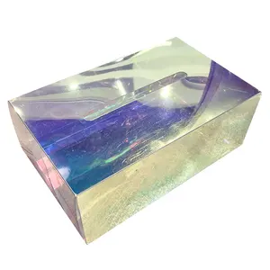 티슈 박스 공예 물건에 대한 사용자 정의 홀로그램 레인보우 방수 PVC 필름