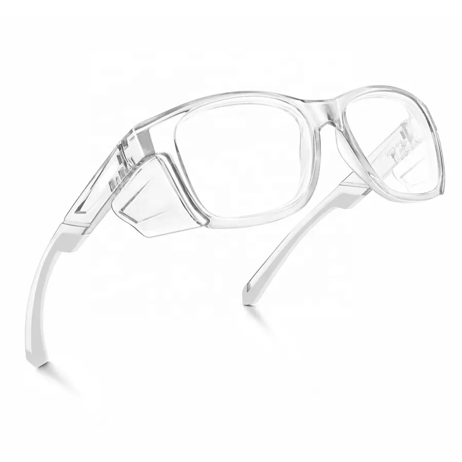 Novo estilo claro Anti nevoeiro trabalho óculos Ansi Z87.1 olho proteção Lab óculos com escudo lateral