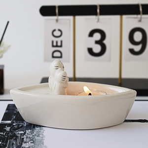 Portavelas de Cerámica con Forma de <span class=keywords><strong>Barco</strong></span> de Gato Hecho a Mano para Decoración del Hogar y la Sala de Estar - Product Image 6