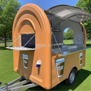 2025 Donuts Hand Push Coffee Commercial Street Bbq Cart Mobile USA Customized Food Trailer <b>With</b> Full restaurant <b>Kitchen</b> - Product Image 1