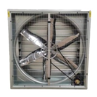 Ventilateur d'extraction électrique de 50 pouces en acier inoxydable à roulement à billes pour élevages avicoles, personnalisation OEM/ODM pour poulaillers et serres