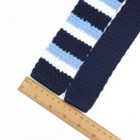 Cravate en tricot rayée pour homme, cravate fine en maille de 5,5 cm de large, cravates classiques à pois, cravates en tricot, cravates en fil de laine, cravates de créateurs