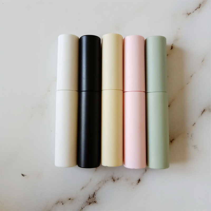 Изготовленный На Заказ 5мл пузырек из матового розового пустой Сыворотка для роста ресниц трубки Белый тюбик туши для ресниц черный блеск для губ в тюбике с волшебной палочкой