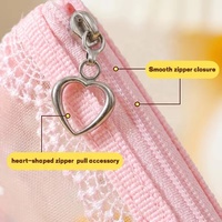 Pochette de rangement portable en coton et dentelle YY Bow, pour rouge à lèvres, crayon à sourcils, organiseur de maquillage, sac à pinceaux de voyage