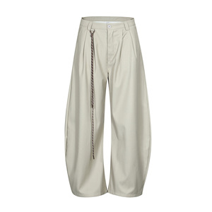 2025 Unisex CleanFit, pantalones <span class=keywords><strong>de</strong></span> <span class=keywords><strong>vestir</strong></span> Retro americanos para <span class=keywords><strong>hombre</strong></span>, pantalones informales holgados, <span class=keywords><strong>dobladillo</strong></span> caído, <span class=keywords><strong>dobladillo</strong></span> curvo, tallas, Oficina Vintage - Product Image 2