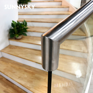 <span class=keywords><strong>Escalier</strong></span> Garde-corps en verre Colonne Colonne Acier inoxydable Chaude Garde-corps de luxe personnalisé Intérieur Extérieur Structure en acier moderne <span class=keywords><strong>Bois</strong></span> massif - Product Image 4
