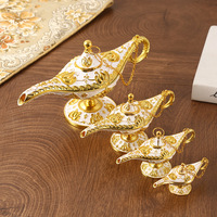 Nouvelle lampe magique d'Aladdin en métal, brûleur d'encens, artisanat en métal, décorations pour la maison, utilisation pour les hôtels et les mariages, lampe d'Aladdin