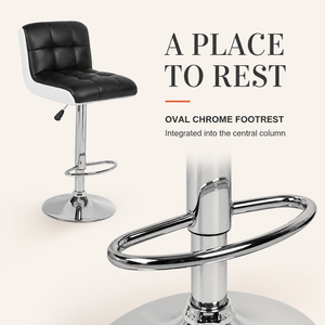<span class=keywords><strong>Tabouret</strong></span> <span class=keywords><strong>de</strong></span> <span class=keywords><strong>bar</strong></span> pivotant à dossier réglable confortable en cuir noir moderne en gros pour la maison, le <span class=keywords><strong>bar</strong></span> et l'hôtel - Product Image 4