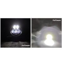7 "phare LED rond Halo ange yeux phares feux de croisement DRL ambre clignotant hors route phares LED pour Wrangler Jeep