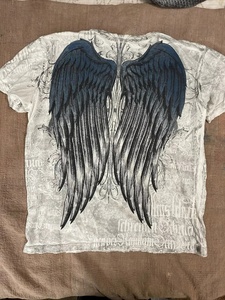 2000s <strong>Affliction</strong> Graphic T-Shirt Mens Large Grunge Wings New Fashion Style Couple Tops Pure Cotton Shirt - Product Image 4
