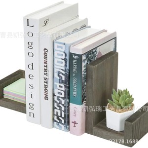 Solid wood L-shaped <b>bookend</b> for office desks, magazine and document display, bookshelf, home desk, book stand - Product Image 3