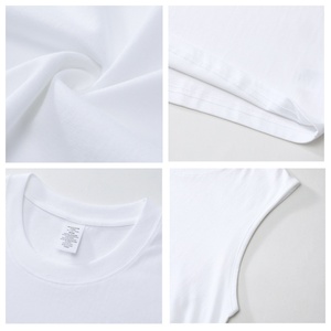 Camisetas sin mangas con cuello redondo, 230 g/m², 100 % algodón, premium, informales, estampadas, lisas, al por mayor, personalizadas para hombre - Product Image 3