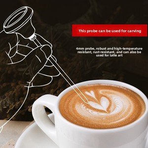 Termometro per Montare il Latte per Caffè, Cioccolata, Cappuccino, Schiuma di Latte, Termometro in Acciaio Inox, Penna per Latte Art - Product Image 6