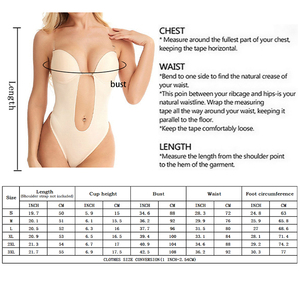 ชุดกระชับสัดส่วนแบบบอดี้สูท คอลึกวี ไร้สายรัดหลัง ทรงยูพลันจ์ สายรัดเอวแบบใส เสริมฟองน้ำดันทรง - Product Image 6