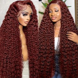 Perruque Lace Front Transparente 13*4 Personnalisée, Cheveux Humains Brésiliens Remy 100% Naturels, Brun Foncé 99j, Bouclés Profonds - Product Image 2