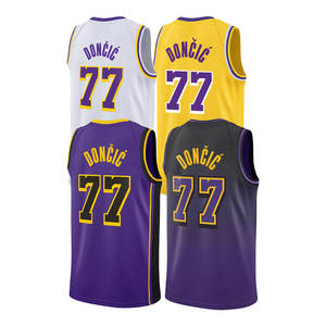 Nueva Camiseta de Baloncesto Cosida Económica 2025 Los Ángeles # 77 Luka Dončić - Product Image 2