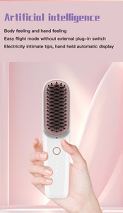 Woman Portable Comb Heating Feature Stainless Steel Teeth Cordless Hair Straightening - Product Image 3